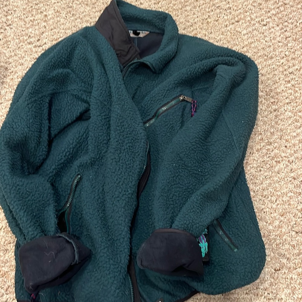 Vintage teal fleece